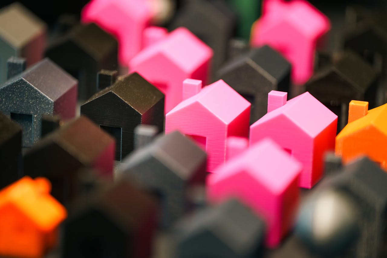 why-choose-us Vibrant miniature houses create an abstract and conceptual style perfect for real estate concepts.